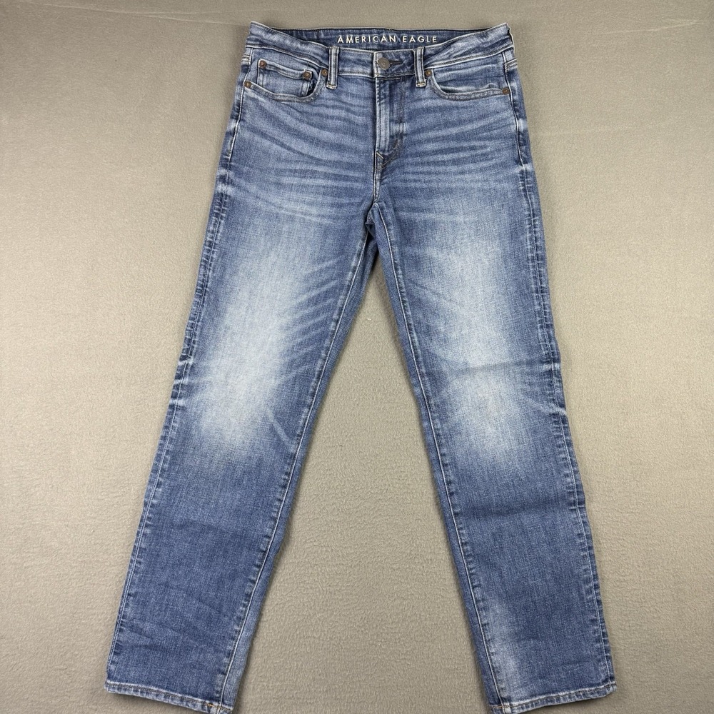 American Eagle Men's Original Straight Jeans 30x32 Blue Airflex+‎ Temp Tech